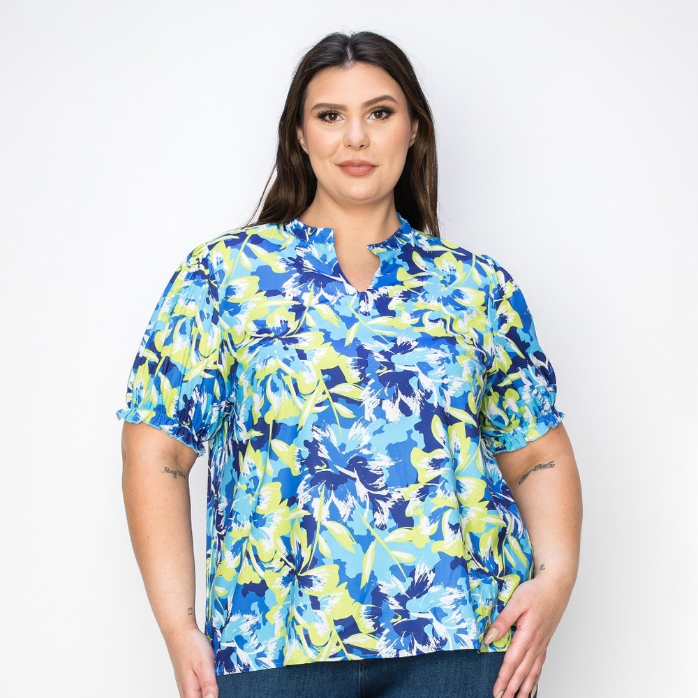 B-110-1，Print top，Plus Size ，Curve Size，Brand new